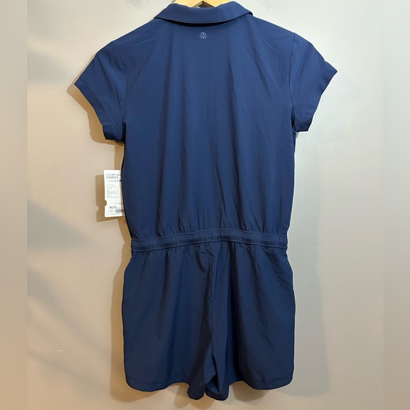 NWT Athleta Girl Vacay All Day Romper Navy Blue Size XL - Picture 6 of 13